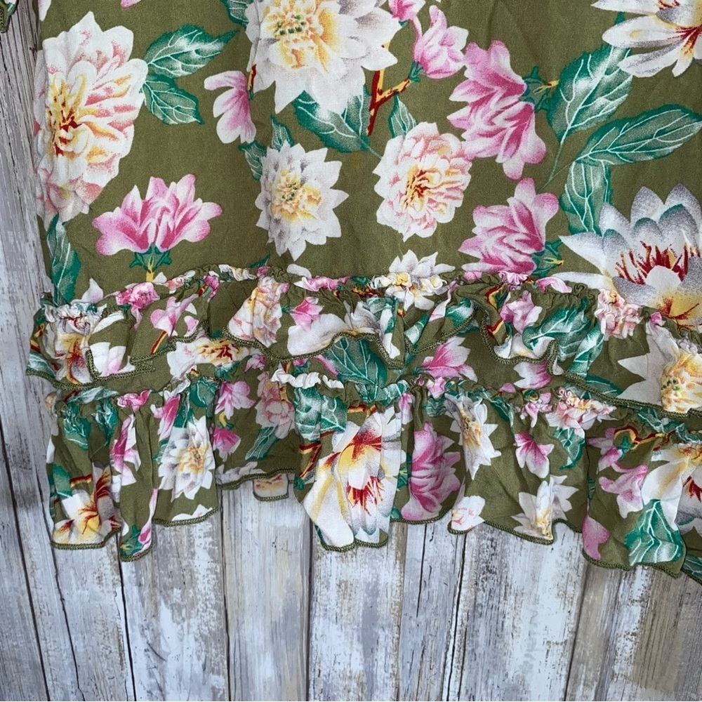 Jodifl Green Floral Blouse - Picture 4 of 5
